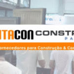 Visitantes e expositores interagindo na Feira HABITACON - CONSTRUIR 2025 em Curitiba, com foco em soluções para construção civil, engenharia, e manutenção condominial
