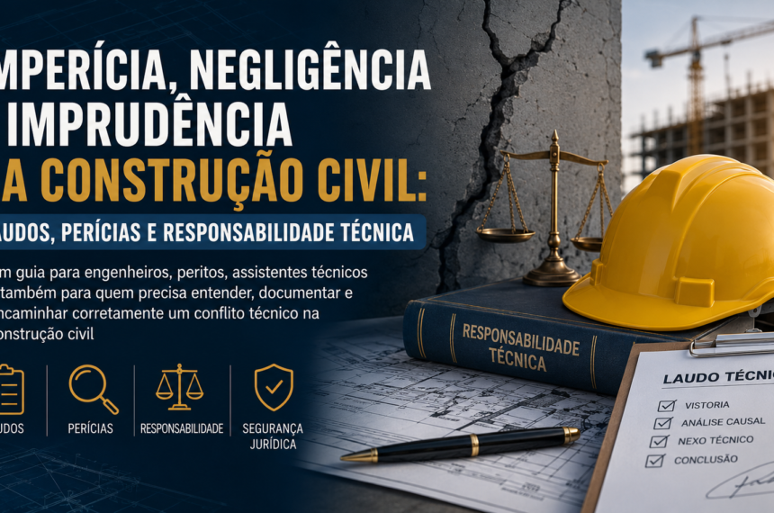 Capa do artigo sobre problema técnico-jurídico e laudos na construção civil