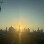 Burj Khalifa Dubai ao pôr do sol - 828 metros