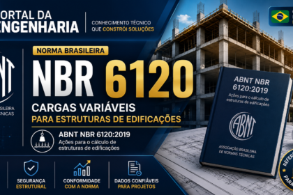 NBR 6120 sobre cargas variáveis para estruturas de edificações, com referência técnica do Portal da Engenharia.