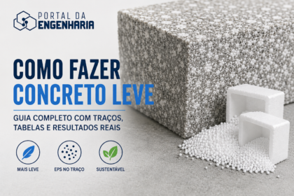 Como fazer concreto leve com EPS, traços, tabelas e resultados reais para aplicações na construção civil.