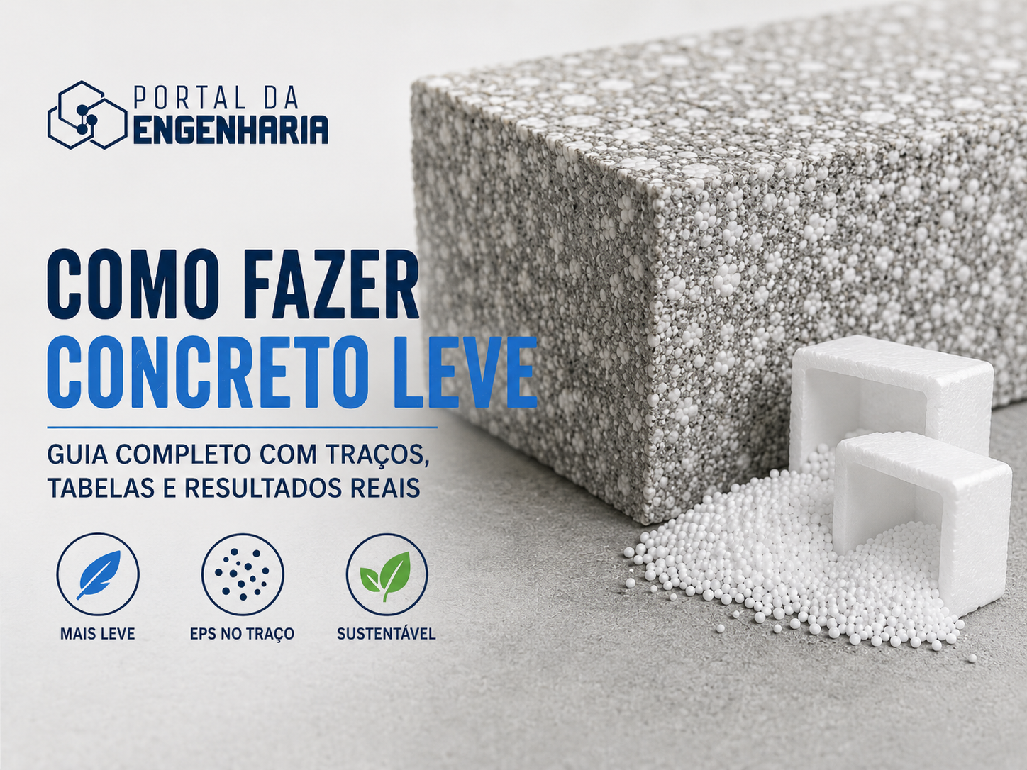 Como fazer concreto leve com EPS, traços, tabelas e resultados reais para aplicações na construção civil.