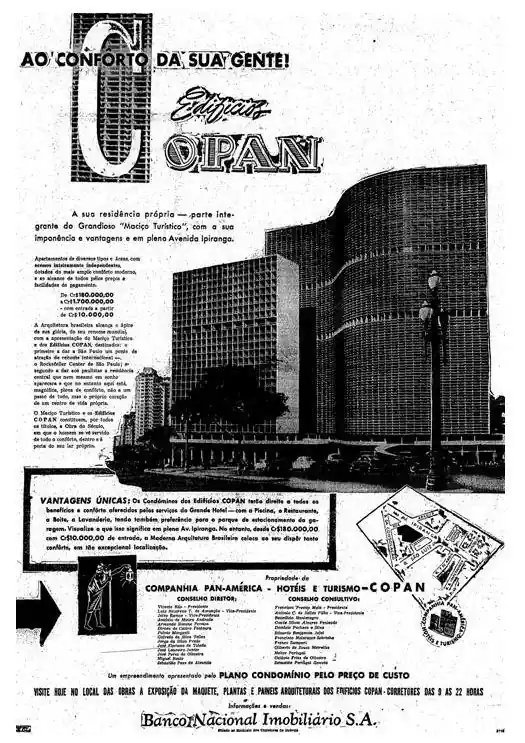 Anúncio vintage do Edifício Copan