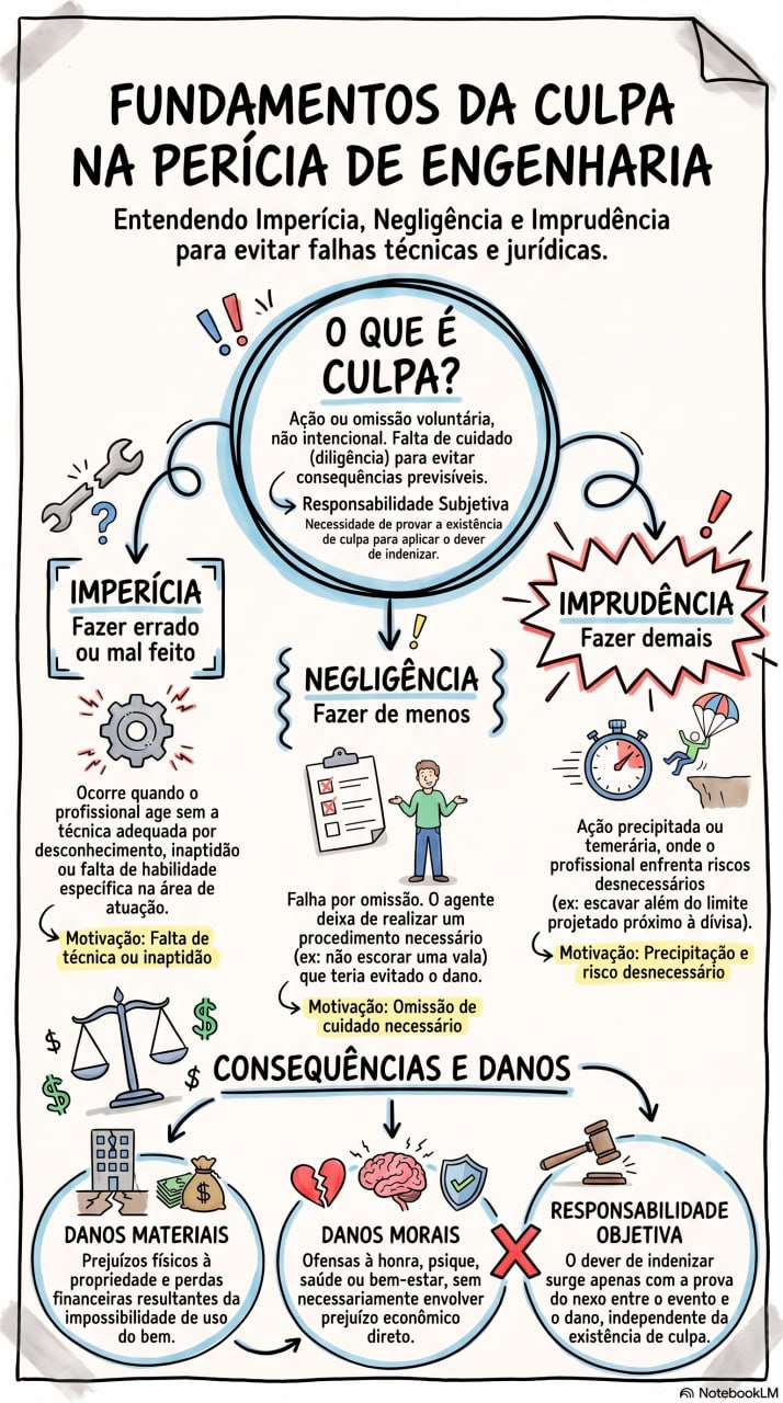 Infográfico: Fundamentos da Culpa na Perícia de Engenharia