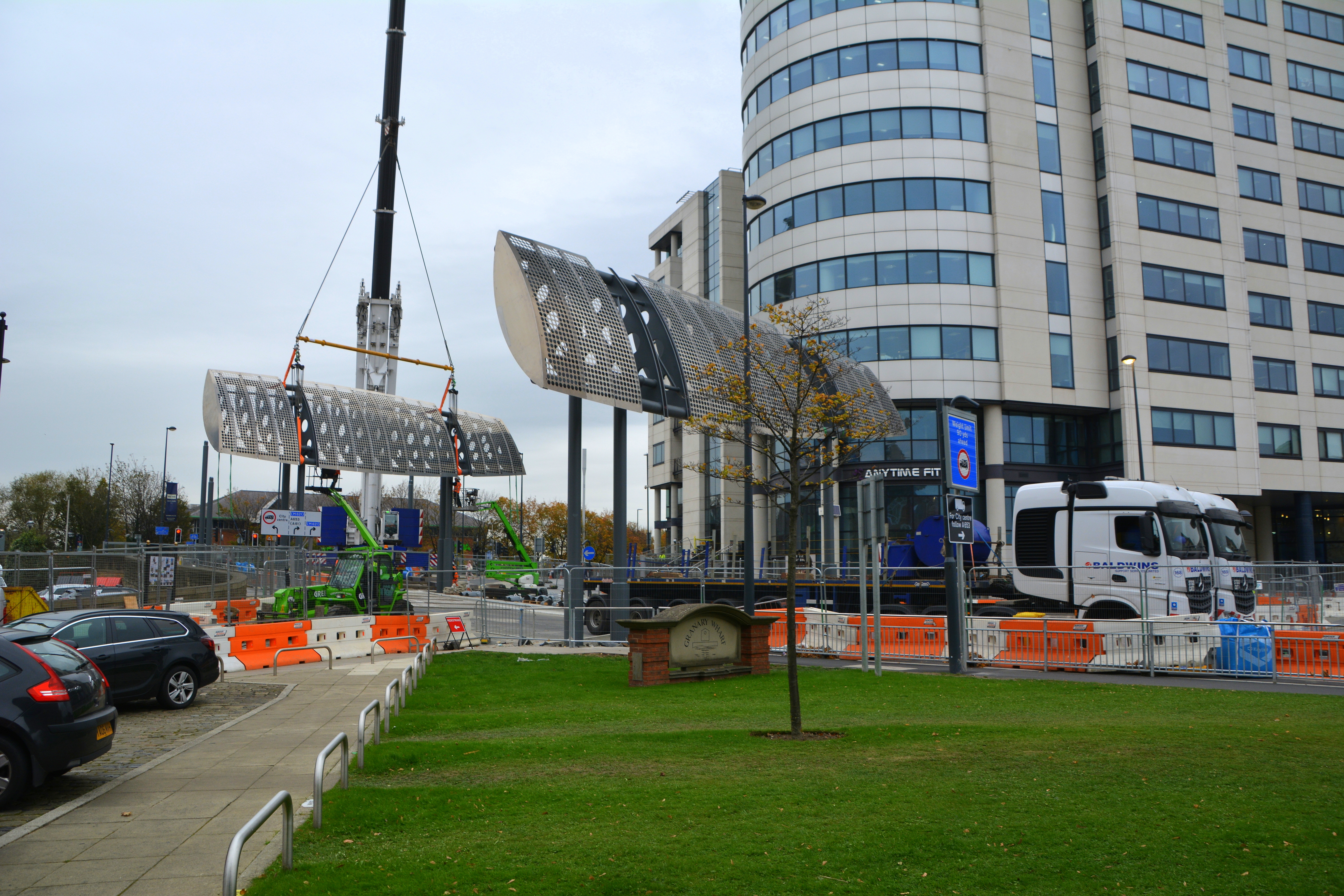 Defletores de vento instalados em edificio Bridgewater Place Leeds