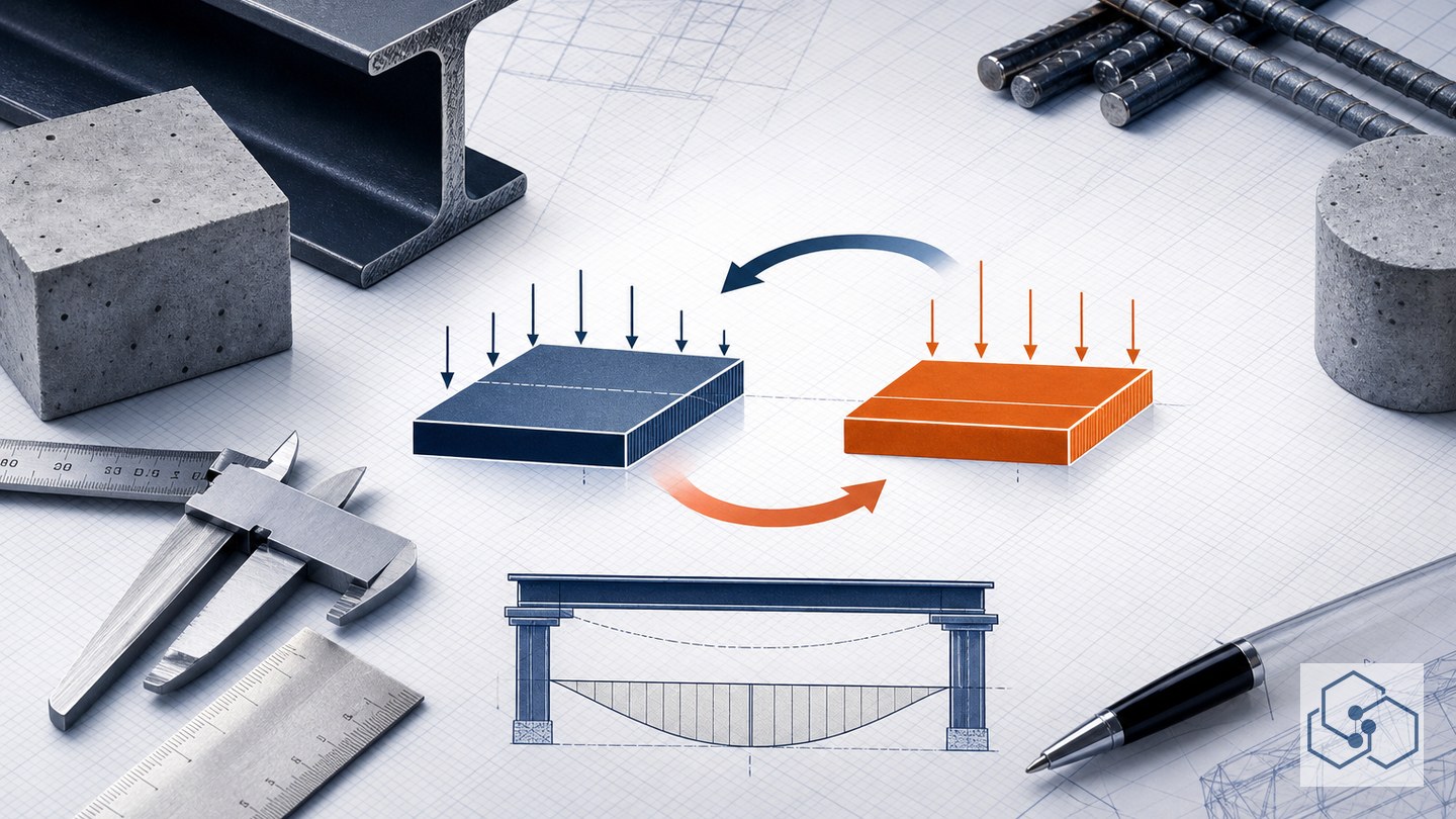 Ilustração conceitual de forças distribuídas, pressão e instrumentos de medição para engenharia